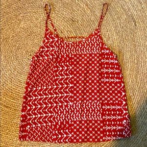 Cute tank top with geometric print